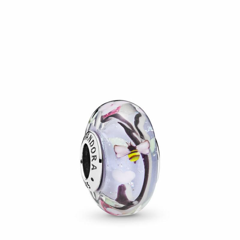 Pandora Enchanted Garden Charm Ireland - Sterling Silver/Glass/Black - 679842LWE